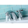 image:imageKINGSTON BRASS KS2958ZX Millennium Mini Widespread Lavatory Faucet with Brass PopUp Brushed NickelPolished Chrome
