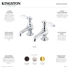image:imageKingston Brass CC3L8 TwoHandle Deck Mount Basin Tap Faucet in Brushed NickelBrushed Nickel
