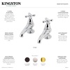 image:imageKingston Brass CC7L8 Vintage Basin Tap Faucet Brushed Nickel 4 x 35 x 175Chrome