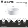 image:imageKingston Brass EV3103 Fauceture Park Vitreous China Bathroom Vessel WhiteModern