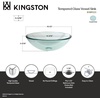 image:imageKingston Brass EVSPCC1 Fauceture Tempered Glass Bathroom Vessel Crystal Clear