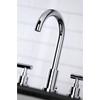image:imageKingston Brass FSC8921CML Manhattan Widespread Bathroom Faucet with PopUp Drain Polished Chrome