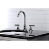 image:imageKingston Brass FSC8921CML Manhattan Widespread Bathroom Faucet with PopUp Drain Polished Chrome