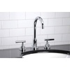 image:imageKingston Brass FSC8921CML Manhattan Widespread Bathroom Faucet with PopUp Drain Polished Chrome