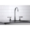 image:imageKingston Brass FSC8921CML Manhattan Widespread Bathroom Faucet with PopUp Drain Polished Chrome