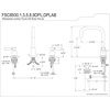 image:imageKingston Brass FSC8933DPL Paris Widespread Bathroom Faucet with PopUp Drain Brushed BrassOil Rubbed Bronze