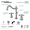 image:imageKingston Brass KB1972AX Heritage Widespread Lavatory Faucet Polished Brass 8Inch Adjustable CenterBrushed Nickel