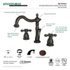 image:imageKingston Brass KB1972AX Heritage Widespread Lavatory Faucet Polished Brass 8Inch Adjustable CenterOil Rubbed Bronze