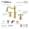 image:imageKingston Brass KB1972AX Heritage Widespread Lavatory Faucet Polished Brass 8Inch Adjustable CenterPolished Brass