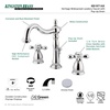 image:imageKingston Brass KB1972AX Heritage Widespread Lavatory Faucet Polished Brass 8Inch Adjustable CenterPolished Chrome
