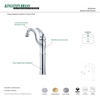 image:imageKingston Brass KB3421LL Victorian Vessel Sink Faucet with Ll Handleand 4inch Plate ChromeBrushed Nickel
