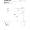 image:imageKingston Brass KB3421LL Victorian Vessel Sink Faucet with Ll Handleand 4inch Plate ChromePolished Chrome