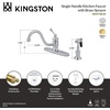 image:imageKingston Brass KB3571BLBS Vintage 8 Kitchen Faucet with Matching Sprayer 916 Polished ChromePolished Chrome