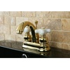 image:imageKingston Brass KB5611PX Restoration 4Inch Centerset Lavatory Faucet Polished ChromePolished Brass