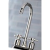 image:imageKingston Brass KB8496DX Concord TwoHandle 2Hole Deck Mount Bar Faucet in Polished Nickel