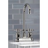 image:imageKingston Brass KB8496DX Concord TwoHandle 2Hole Deck Mount Bar Faucet in Polished Nickel