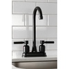 image:imageKingston Brass KB8497DKL Kaiser TwoHandle 2Hole Deck Mount Bar Faucet in Brushed BrassMatte Black