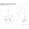 image:imageKingston Brass KB8497DKL Kaiser TwoHandle 2Hole Deck Mount Bar Faucet in Brushed BrassMatte Black