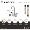 image:imageKingston Brass KB8497DKL Kaiser TwoHandle 2Hole Deck Mount Bar Faucet in Brushed BrassPolished Chrome