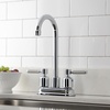 image:imageKingston Brass KB8497DKL Kaiser TwoHandle 2Hole Deck Mount Bar Faucet in Brushed BrassPolished Chrome