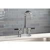 image:imageKingston Brass KB8497DKL Kaiser TwoHandle 2Hole Deck Mount Bar Faucet in Brushed BrassPolished Chrome
