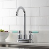 image:imageKingston Brass KB8497DKL Kaiser TwoHandle 2Hole Deck Mount Bar Faucet in Brushed BrassPolished Chrome