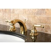 image:imageKingston Brass KB8952FL Royale Mini Widespread Bathroom Faucet with Brass PopUp Drain Polished BrassBrushed NickelPolished Brass