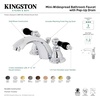 image:imageKingston Brass KB956AKLPN Duchess Widespread Bathroom Faucet with Plastic PopUp Polished NickelBrushed Brass
