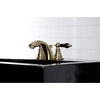 image:imageKingston Brass KB956AKLPN Duchess Widespread Bathroom Faucet with Plastic PopUp Polished NickelBrushed Brass