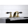 image:imageKingston Brass KB956AKLPN Duchess Widespread Bathroom Faucet with Plastic PopUp Polished NickelBrushed Brass