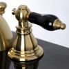 image:imageKingston Brass KB956AKLPN Duchess Widespread Bathroom Faucet with Plastic PopUp Polished NickelBrushed Brass
