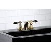 image:imageKingston Brass KB956AKLPN Duchess Widespread Bathroom Faucet with Plastic PopUp Polished NickelBrushed Brass