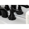 image:imageKingston Brass KB956AKLPN Duchess Widespread Bathroom Faucet with Plastic PopUp Polished NickelMatte Black