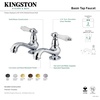 image:imageKingston Brass KS1108PL Heritage Classic Basin Faucet Porcelain Lever Handle Brushed NickelPolished Brass