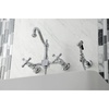 image:imageKingston Brass KS1268AXBS Heritage Wall Mount Kitchen Faucet Sprayer Brushed NickelPolished Chrome