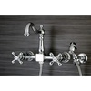 image:imageKingston Brass KS1268AXBS Heritage Wall Mount Kitchen Faucet Sprayer Brushed NickelPolished Chrome