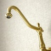 image:imageKingston Brass KS1288PKL Duchess Wall Mount Kitchen Faucet Brushed NickelBrushed Brass