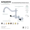 image:imageKingston Brass KS1288PKL Duchess Wall Mount Kitchen Faucet Brushed NickelMatte Black