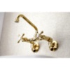 image:imageKingston Brass KS213PN Kingston Two Handle Wall Mount Kitchen Faucet Polished NickelAntique Brass