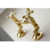 image:imageKingston Brass KS213PN Kingston Two Handle Wall Mount Kitchen Faucet Polished NickelAntique Brass