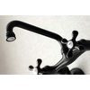image:imageKingston Brass KS213PN Kingston Two Handle Wall Mount Kitchen Faucet Polished NickelMatte Black