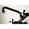 image:imageKingston Brass KS213PN Kingston Two Handle Wall Mount Kitchen Faucet Polished NickelOil Rubbed Bronze