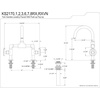 image:imageKingston Brass KS2170RX Belknap Industrial Style Wheel Handle Bridge Bathroom Faucet with PopUp Drain Matte BlackPolished Nickel