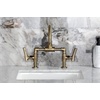 image:imageKingston Brass KS2176TKL Bridge Bathroom Faucet with Brass PopUp Polished NickelAntique Brass