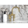 image:imageKingston Brass KS2176TKL Bridge Bathroom Faucet with Brass PopUp Polished NickelBrushed Brass