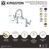 image:imageKingston Brass KS2176TKL Bridge Bathroom Faucet with Brass PopUp Polished NickelMatte Black