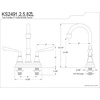 image:imageKingston Brass KS2492ZL Silver Sage TwoHandle 2Hole Deck Mount Bar Faucet in Polished BrassBrushed Nickel