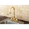 image:imageKingston Brass KS2492ZL Silver Sage TwoHandle 2Hole Deck Mount Bar Faucet in Polished BrassPolished Brass
