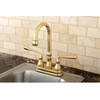 image:imageKingston Brass KS2492ZL Silver Sage TwoHandle 2Hole Deck Mount Bar Faucet in Polished BrassPolished Chrome