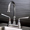 image:imageKingston Brass KS2492ZL Silver Sage TwoHandle 2Hole Deck Mount Bar Faucet in Polished BrassPolished Chrome